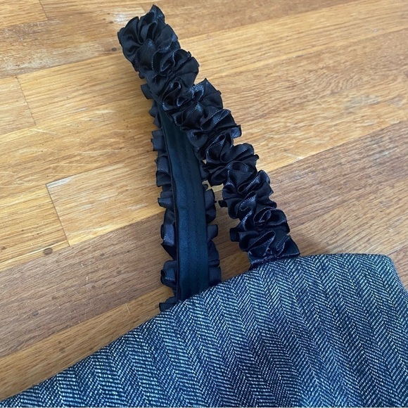 Miss Sixty Vintage Y2K Gray Mini Dress Rushed Straps Size Small - Picture 6 of 8